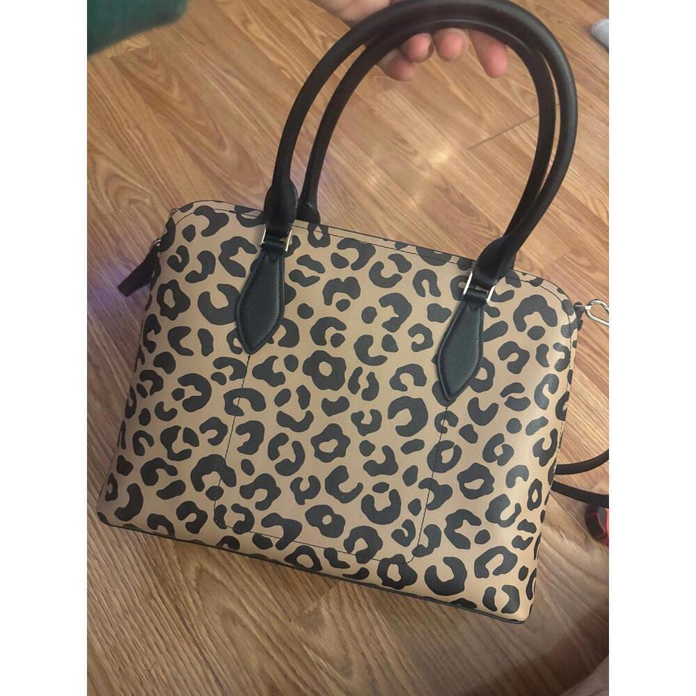 Kate Spade Darcy Leopard Large Satchel Shoulder Handbag - Picture 2 of 9